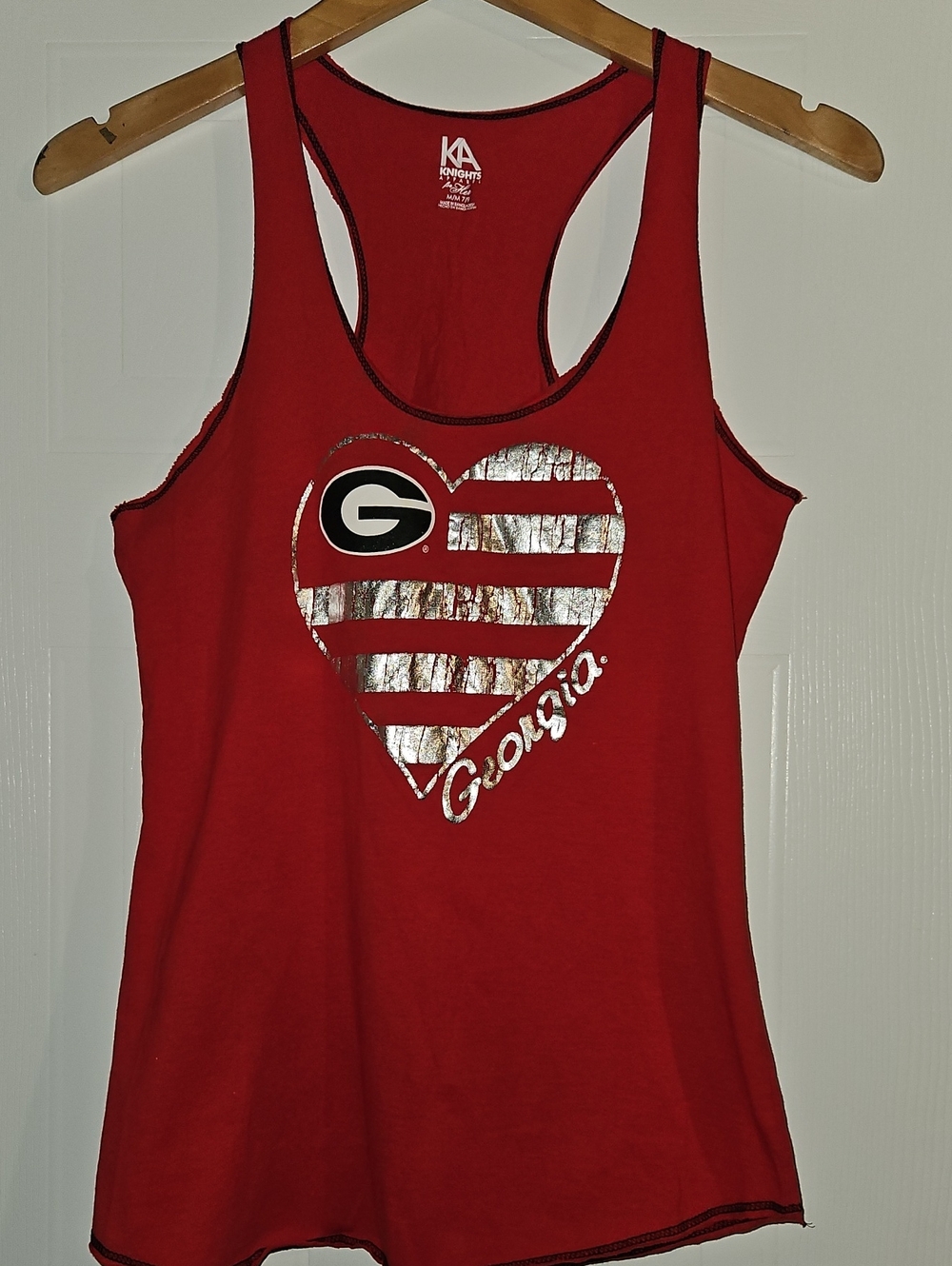 Georgia Red Racerback Tank Top